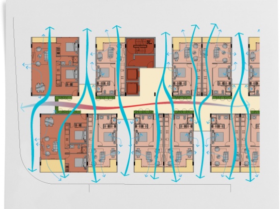 naturally ventilated apartment layout